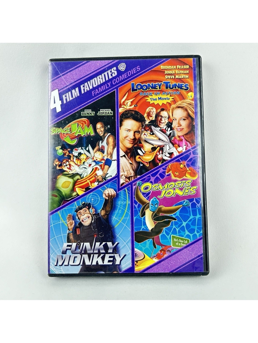 Warner Bros. Space Jam, Looney Tunes, Osmosis Jones, Funky Monkey DVD Family